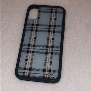 Blue Plaid WildFlower Case iPhone X